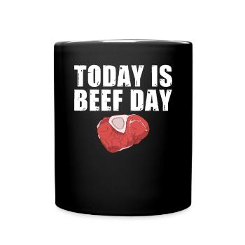 BBQ Grill Beef Meat Lovers Gifts - Full Colour Mug - black - Front