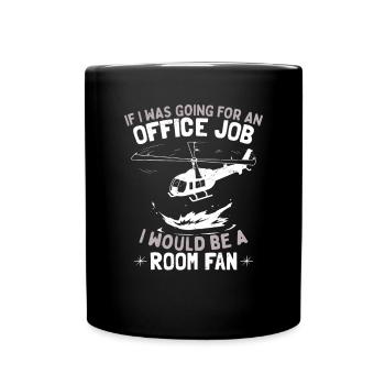 Drôle de pilote Humour Hélicoptère - Mug uni - noir - Devant