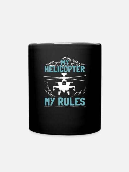 Aviation Flying Hubschrauber Pilot - Tasse einfarbig - Schwarz