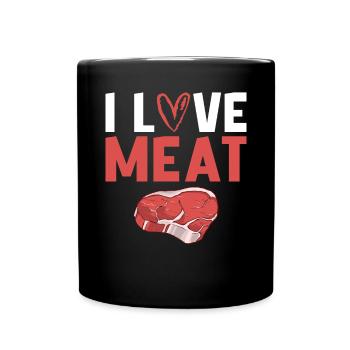 BBQ Grill Beef Meat Lovers Gifts - Full Colour Mug - black - Front
