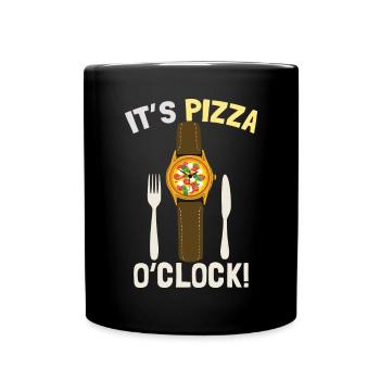 C’est Pizza O’Clock - Mug uni - noir - Devant