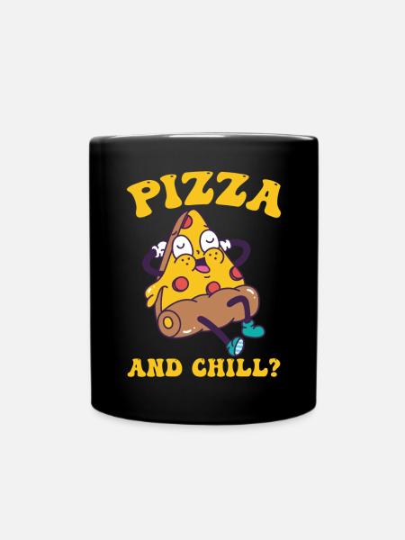 Drôle d’amateur de pizza Humour - Mug uni - noir