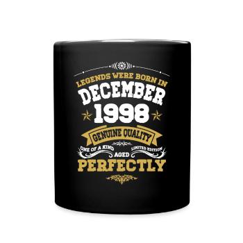 Millésime parfaitement vieilli décembre 1998 - Mug uni - noir - Devant