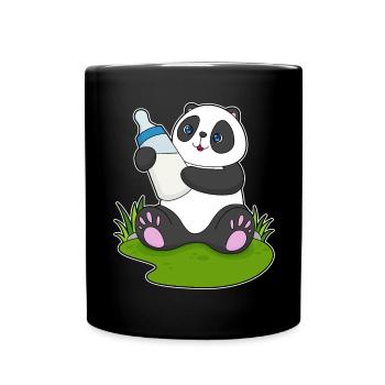 Lait pour biberon Panda - Mug uni - noir - Devant
