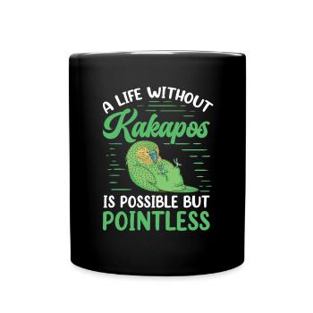Kakapo life without flightless kakapo - Full Colour Mug - black - Front