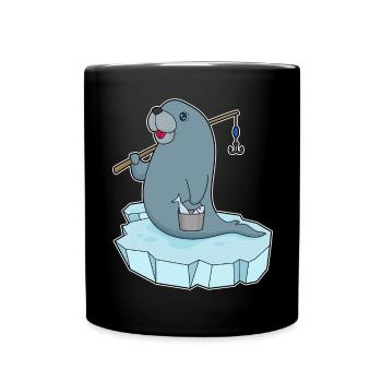 Pêche à la canne à pêche pour les pêcheurs de phoques - Mug uni - noir - Devant
