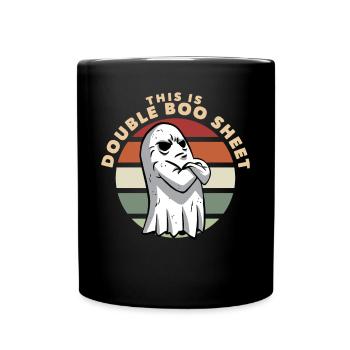 Dies ist Double Boo Blatt Ghost Halloween Boo Shee - Tasse einfarbig - Schwarz - Vorne