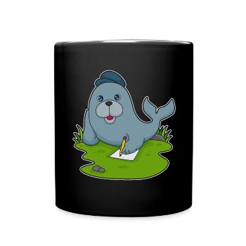 École Seal Student Pencil - Mug uni - noir - Devant