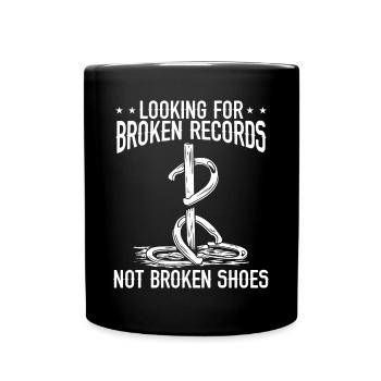 Horseshoe Pitching Game Broken Records Tosser - Tasse einfarbig - Schwarz - Vorne