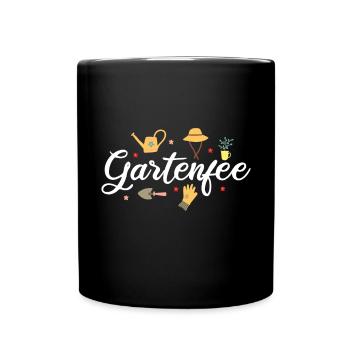 Gartenfee Gartenarbeit Gärtnern Hobbygärtner - Tasse einfarbig - Schwarz - Vorne