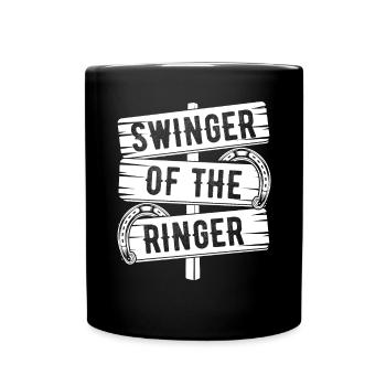Jeu de lancer en fer à cheval Échangiste du lancer de sonneur - Mug uni - noir - Devant