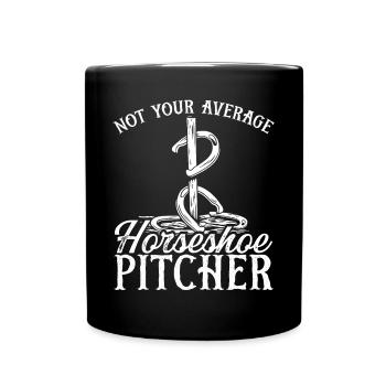 Horseshoe Pitching Game Not your average Tosser - Full Colour Mug - black - Front