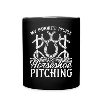Horseshoe Pitching Game My favorite people Tosser - Tasse einfarbig - Schwarz - Vorne