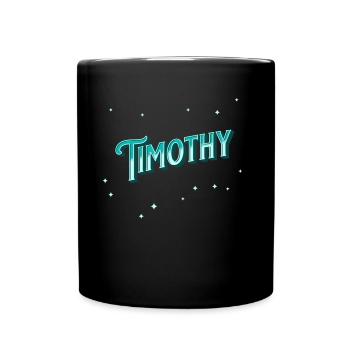Nom de Timothée personnalisé - Mug uni - noir - Devant