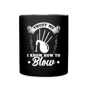 Je sais souffler - Bagpiper - Mug uni - noir - Devant