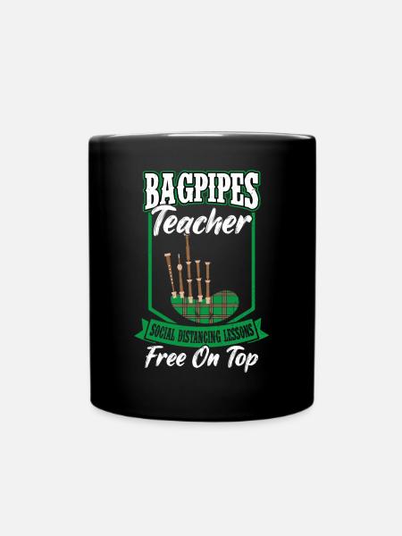 Bagpipes Teacher - Bagpiper - Tasse einfarbig - Schwarz