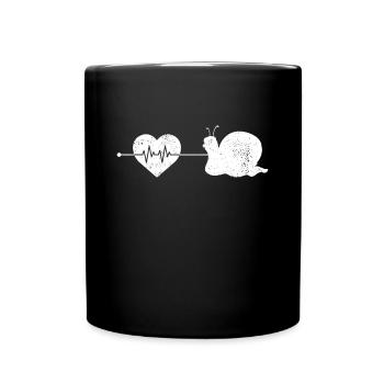 Snail heartbeat - Full Colour Mug - black - Front