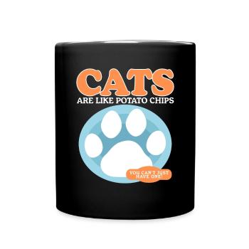 Cat Cat Lovers Cat Owner Gift - Full Colour Mug - black - Front