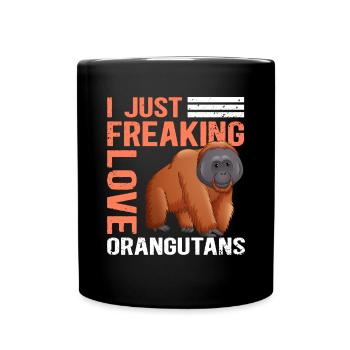 Orangutan Monkeys Orangutan Gift - Full Colour Mug - black - Front