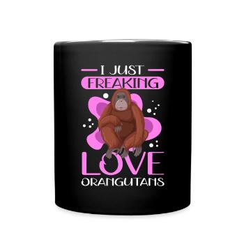 Orangutan Orangutan Monkey Gift - Full Colour Mug - black - Front