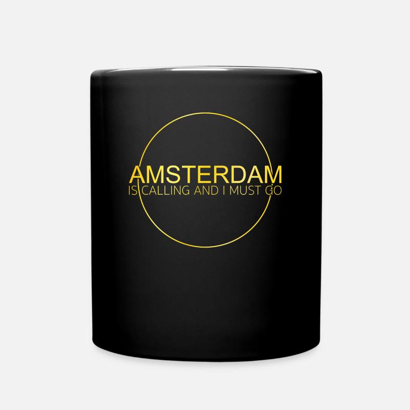 Amsterdam - Tasse einfarbig - Schwarz