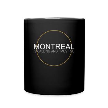 Montreal Spruch - Tasse einfarbig - Schwarz - Vorne