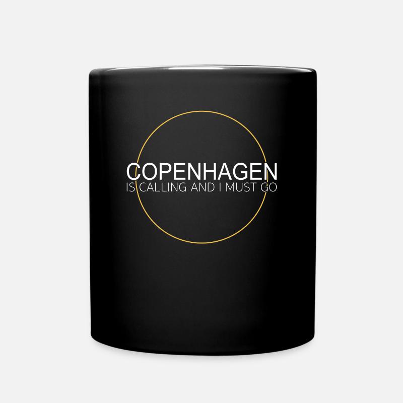 Kopenhagen Spruch - Tasse einfarbig - Schwarz