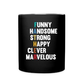 Papa Père Cadeau de la fête des pères - Mug uni - noir - Devant