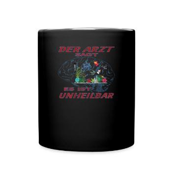 Aquaristik Geschenkidee Fisch Design - Tasse einfarbig - Schwarz - Vorne