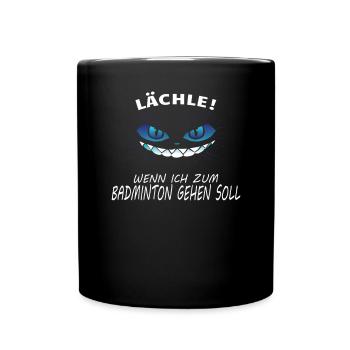 Badminton Spieler Geschenkidee Design - Tasse einfarbig - Schwarz - Vorne