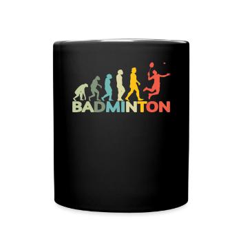 Badminton Spieler Geschenkidee Design - Tasse einfarbig - Schwarz - Vorne