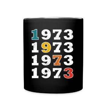 50. Geburtstag Jahrgang 1973 Retro Vintage Style - Tasse einfarbig - Schwarz - Vorne