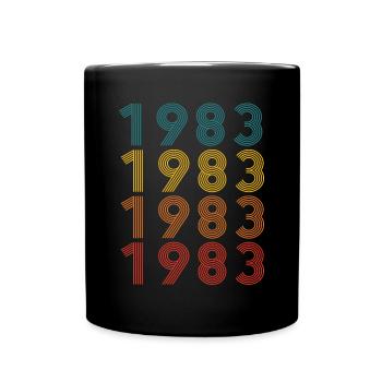 40ème anniversaire Né en 1983 Style Rétro Vintage - Mug uni - noir - Devant