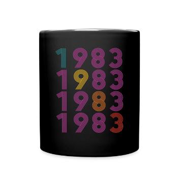 40ème anniversaire Né en 1983 Style Rétro Vintage - Mug uni - noir - Devant