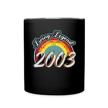 20e anniversaire Né en 2003 Légende vivante 2003 - Mug uni - noir - Devant