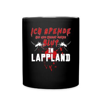 Lustiges Lappland Schweden, Finnland, Norwegen - Tasse einfarbig - Schwarz - Vorne