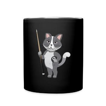 Snooker Pool Billard - Tasse einfarbig - Schwarz - Vorne