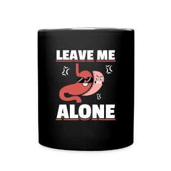 Bastric Sleeve Lassen Sie mich in Ruhe für Gastric - Tasse einfarbig - Schwarz - Vorne