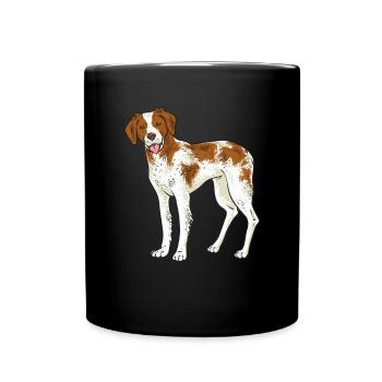 French Brittany Spaniel Epagneul Breton Gift - Full Colour Mug - black - Front