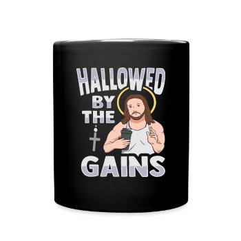 Sanctified by the Winnings Design for God Believe - Full Colour Mug - black - Front
