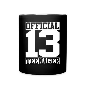 Officiellement un adolescent - Mug uni - noir - Devant