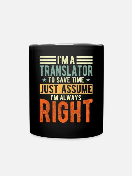 Translator - Full Colour Mug - black