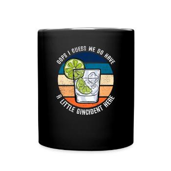 Wir haben hier einen Gincident Funny Gin Say - Tasse einfarbig - Schwarz - Vorne