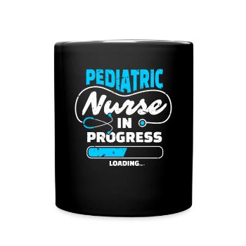 Kinderkrankenschwester Pediatric Nurse Loading - Tasse einfarbig - Schwarz - Vorne