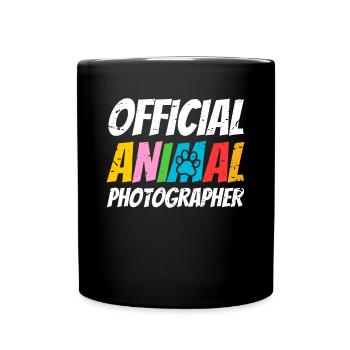 Official Animal Photographer Shirt Tier Fotograf - Full Colour Mug - black - Front