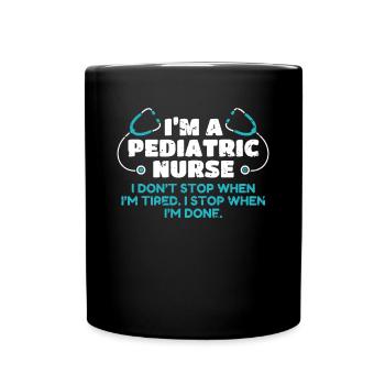 Dans Une chemise d’infirmière pédiatrique - Mug uni - noir - Devant