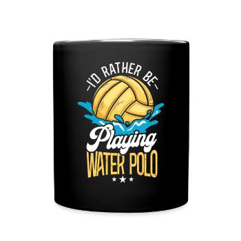 Water Polo Vintage I'd Rather Be - Tasse einfarbig - Schwarz - Vorne