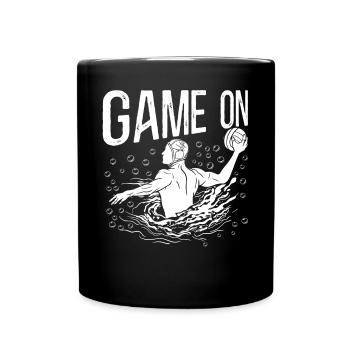 Water Polo Game On - Full Colour Mug - black - Front