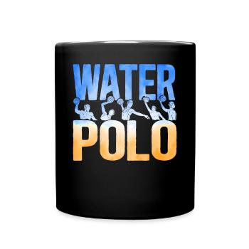 Water Polo Watercolor Water Polo - Tasse einfarbig - Schwarz - Vorne