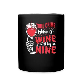 Bon vin et cadeau True Crime - Mug uni - noir - Devant
